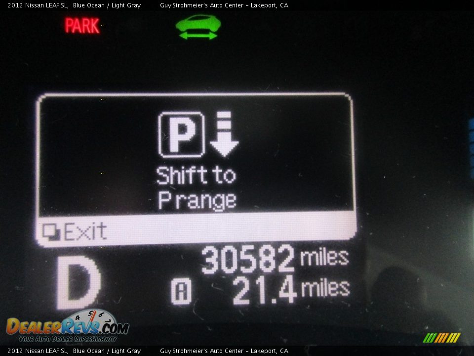 2012 Nissan LEAF SL Blue Ocean / Light Gray Photo #11