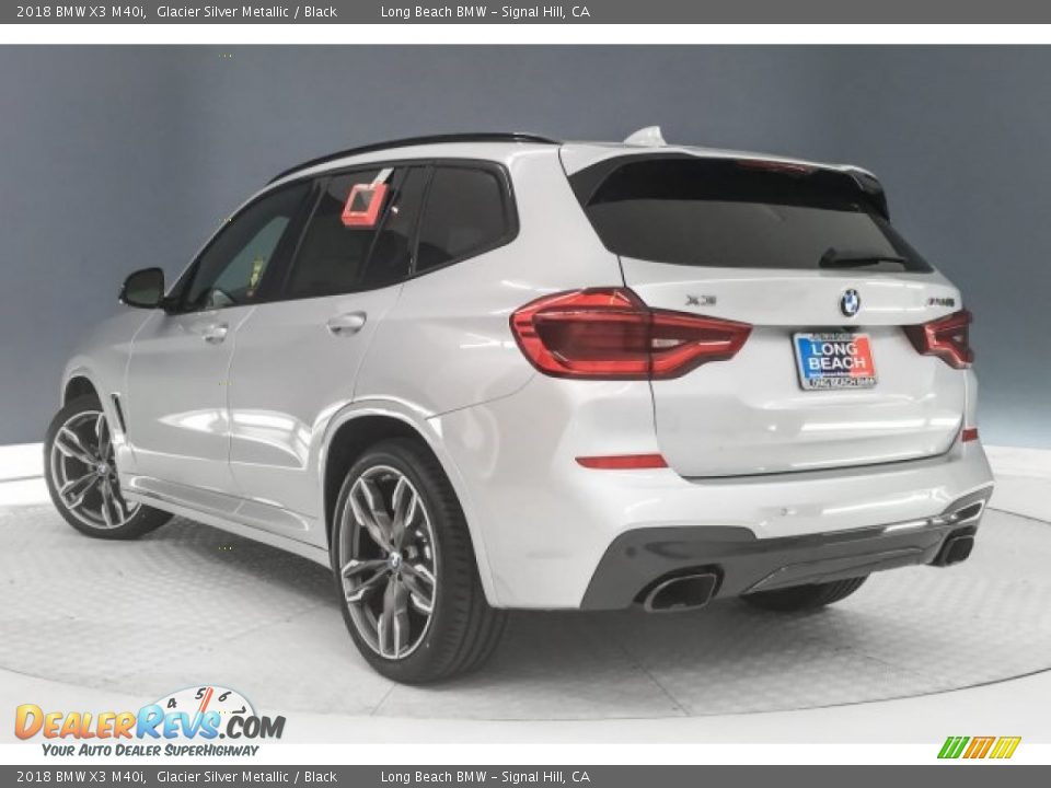 2018 BMW X3 M40i Glacier Silver Metallic / Black Photo #3