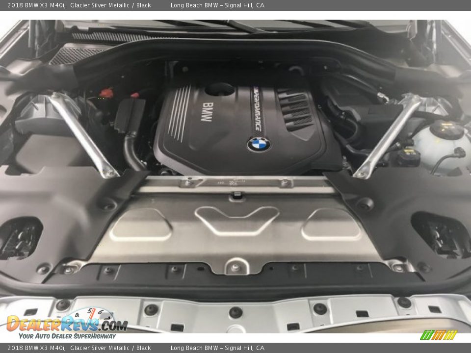 2018 BMW X3 M40i Glacier Silver Metallic / Black Photo #8