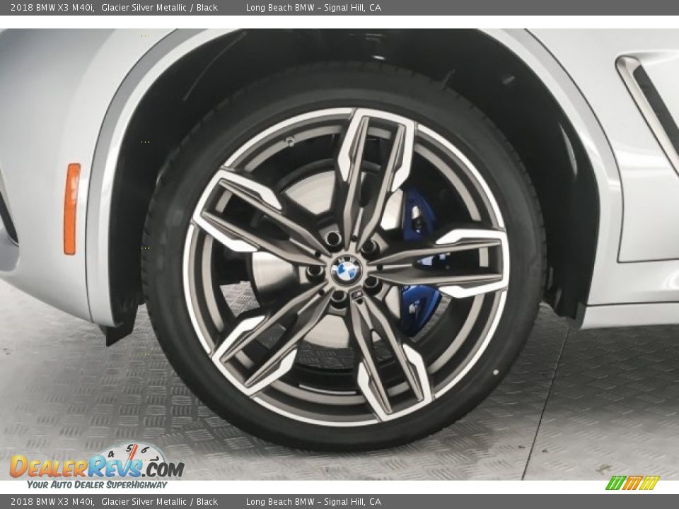 2018 BMW X3 M40i Glacier Silver Metallic / Black Photo #9