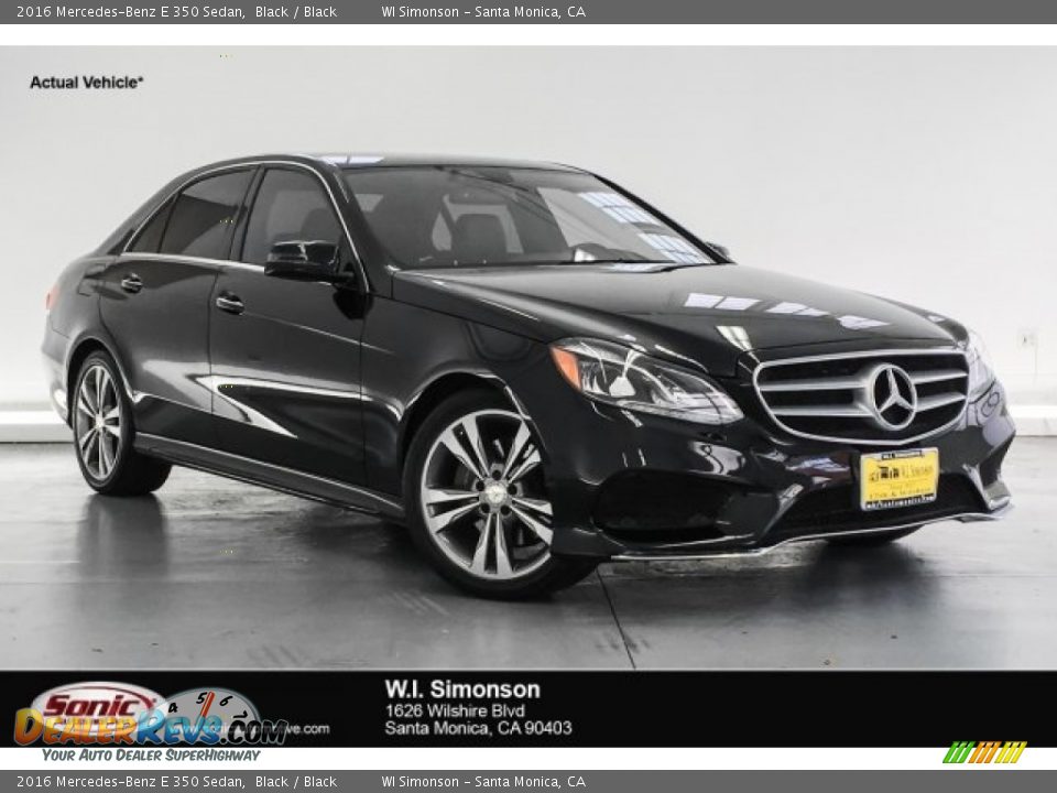 2016 Mercedes-Benz E 350 Sedan Black / Black Photo #1