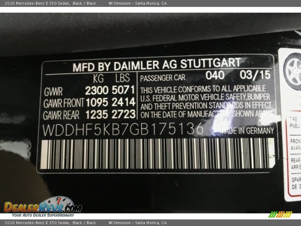 2016 Mercedes-Benz E 350 Sedan Black / Black Photo #23