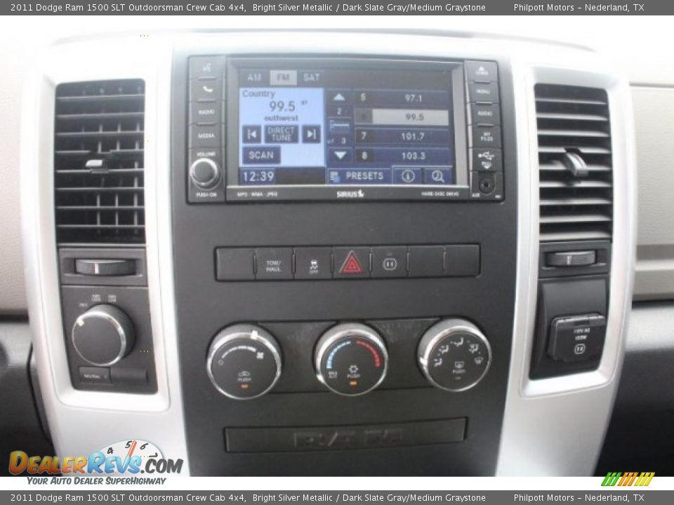 2011 Dodge Ram 1500 SLT Outdoorsman Crew Cab 4x4 Bright Silver Metallic / Dark Slate Gray/Medium Graystone Photo #15