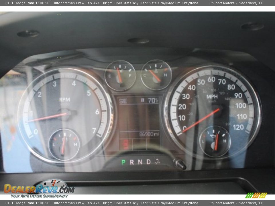 2011 Dodge Ram 1500 SLT Outdoorsman Crew Cab 4x4 Bright Silver Metallic / Dark Slate Gray/Medium Graystone Photo #19