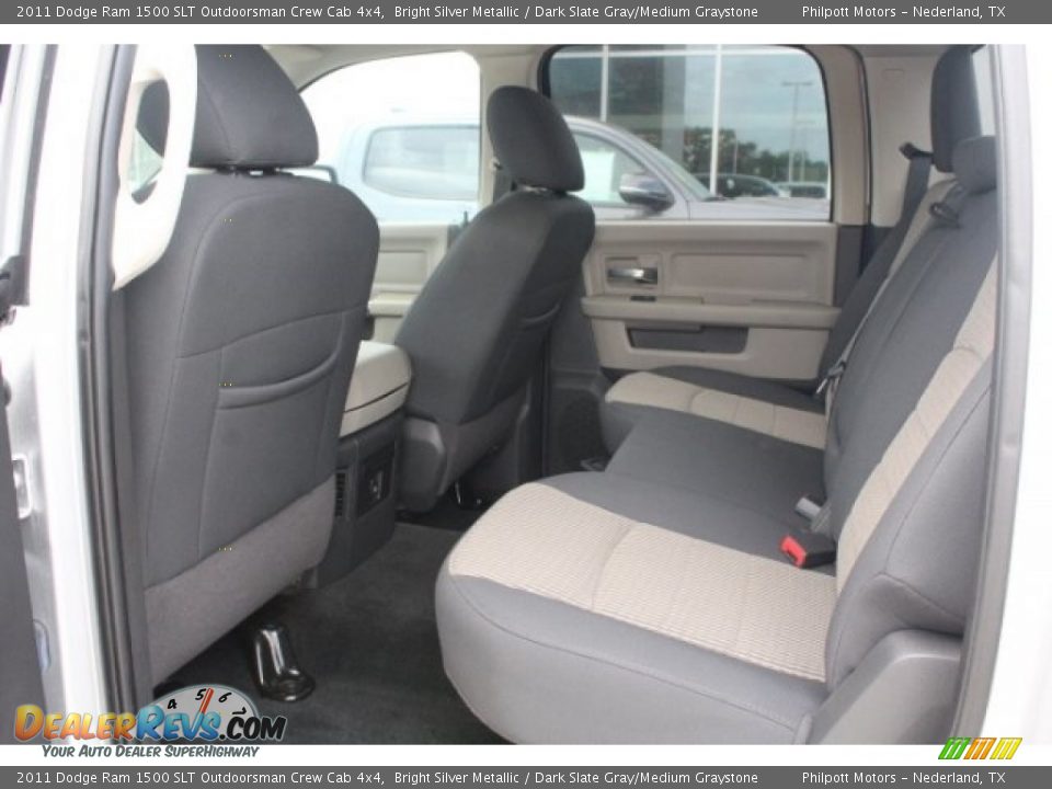 2011 Dodge Ram 1500 SLT Outdoorsman Crew Cab 4x4 Bright Silver Metallic / Dark Slate Gray/Medium Graystone Photo #22