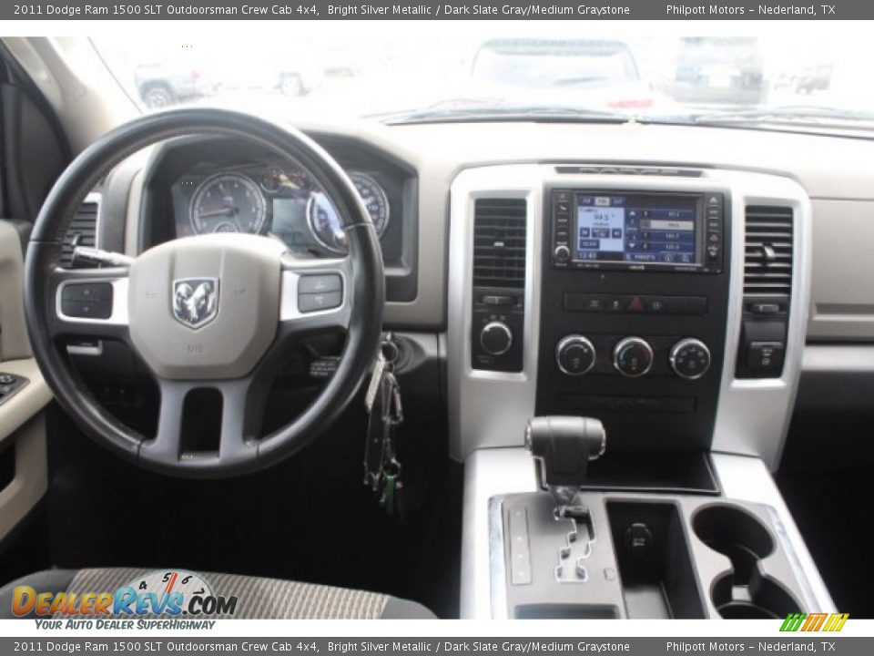 2011 Dodge Ram 1500 SLT Outdoorsman Crew Cab 4x4 Bright Silver Metallic / Dark Slate Gray/Medium Graystone Photo #23