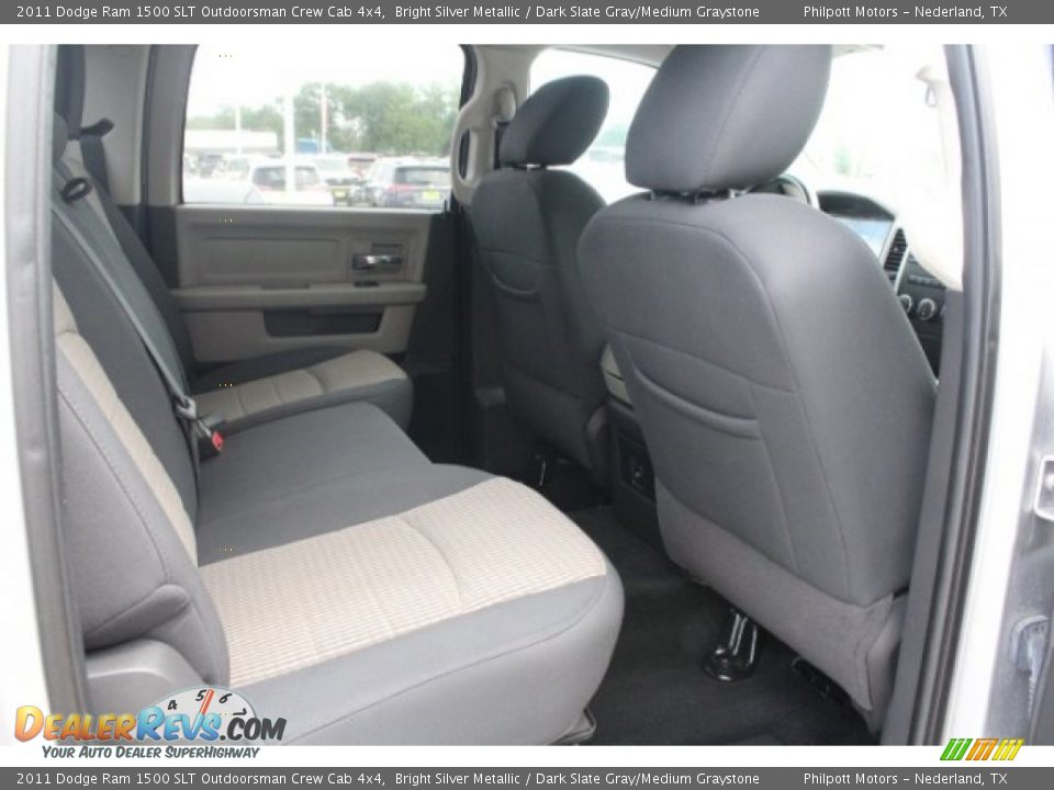 2011 Dodge Ram 1500 SLT Outdoorsman Crew Cab 4x4 Bright Silver Metallic / Dark Slate Gray/Medium Graystone Photo #27