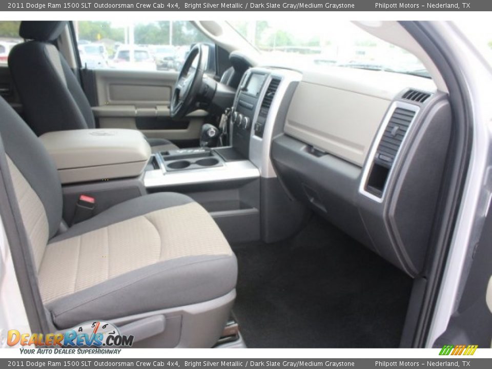 2011 Dodge Ram 1500 SLT Outdoorsman Crew Cab 4x4 Bright Silver Metallic / Dark Slate Gray/Medium Graystone Photo #30