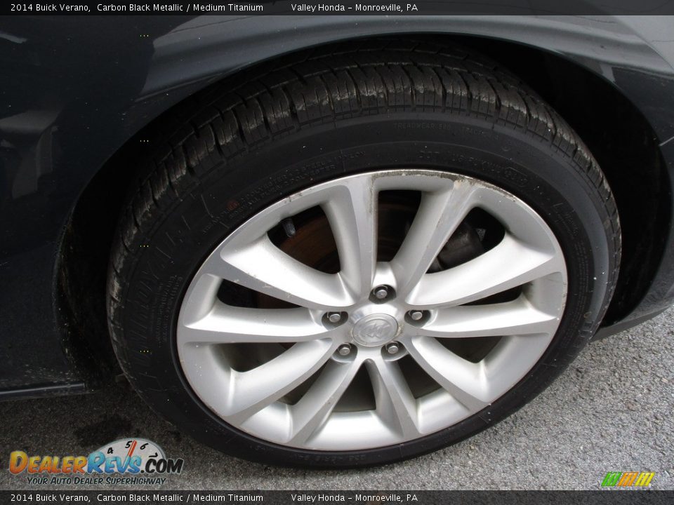 2014 Buick Verano Carbon Black Metallic / Medium Titanium Photo #6
