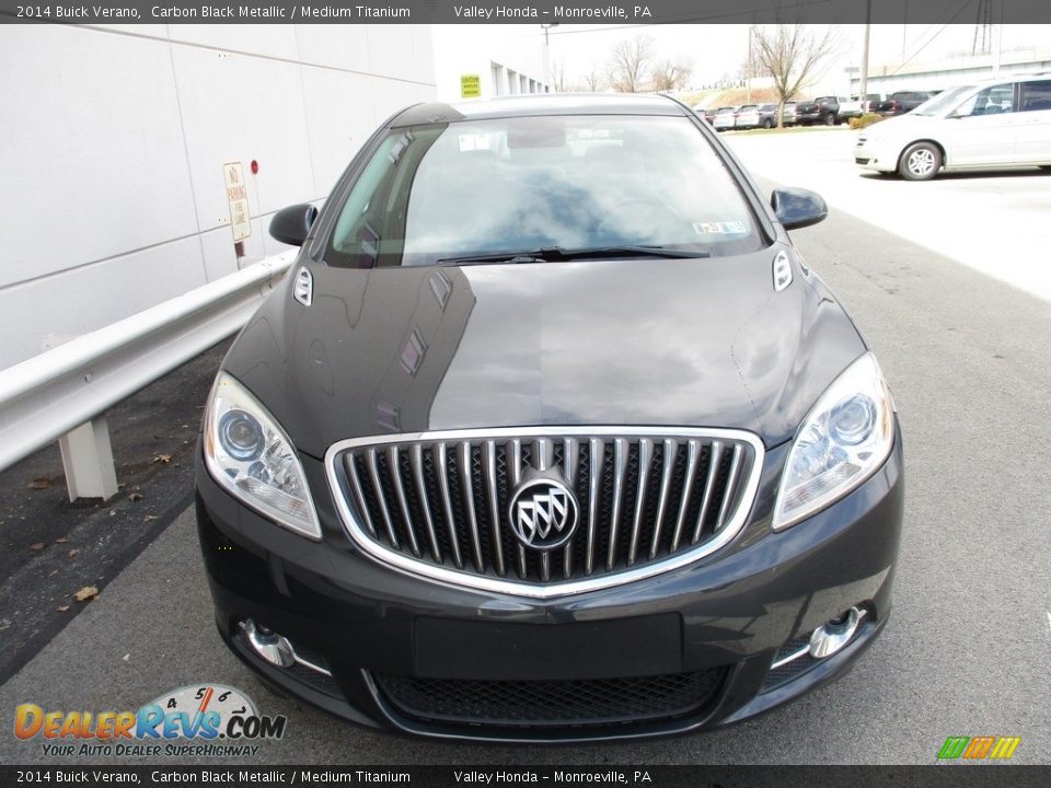 2014 Buick Verano Carbon Black Metallic / Medium Titanium Photo #8