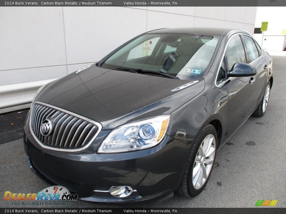2014 Buick Verano Carbon Black Metallic / Medium Titanium Photo #9