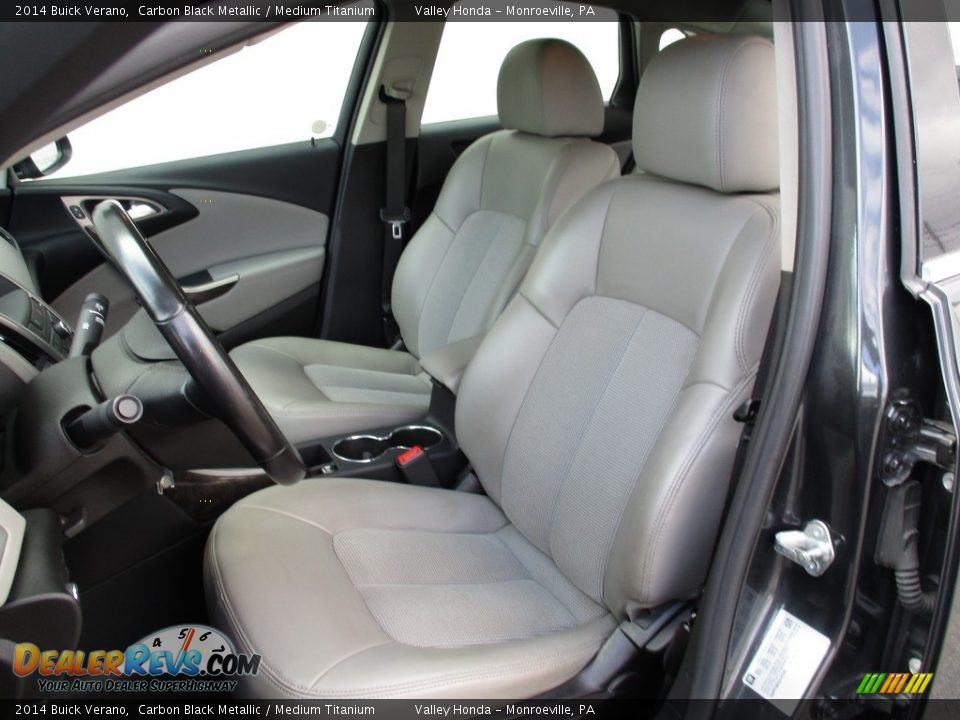 2014 Buick Verano Carbon Black Metallic / Medium Titanium Photo #11