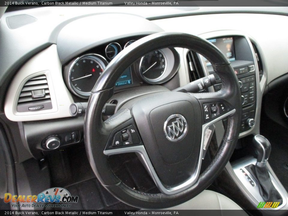 2014 Buick Verano Carbon Black Metallic / Medium Titanium Photo #13