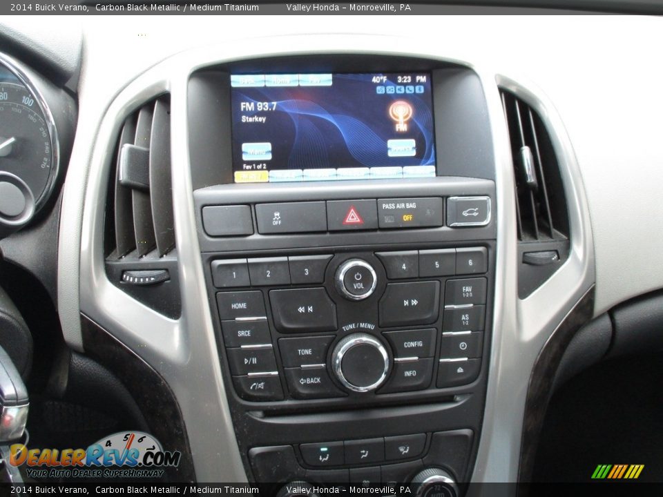 2014 Buick Verano Carbon Black Metallic / Medium Titanium Photo #15