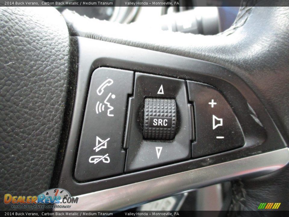 2014 Buick Verano Carbon Black Metallic / Medium Titanium Photo #17