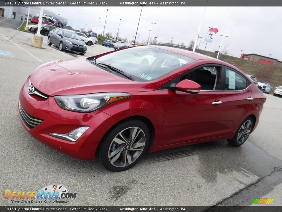 2015 Hyundai Elantra Limited Sedan Geranium Red / Black Photo #4