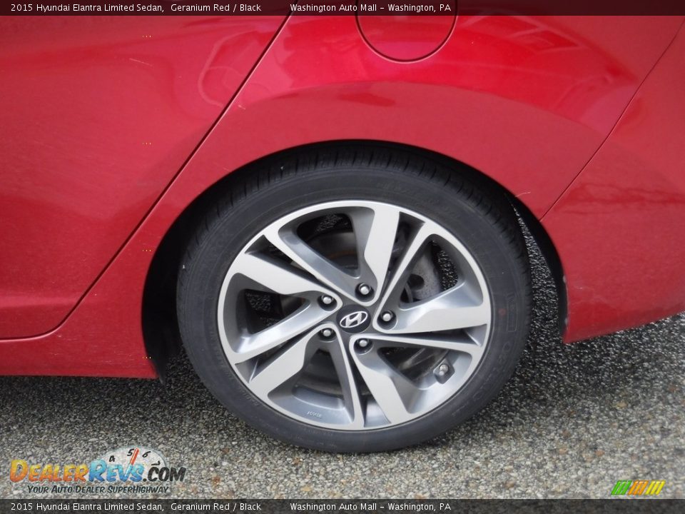 2015 Hyundai Elantra Limited Sedan Geranium Red / Black Photo #6