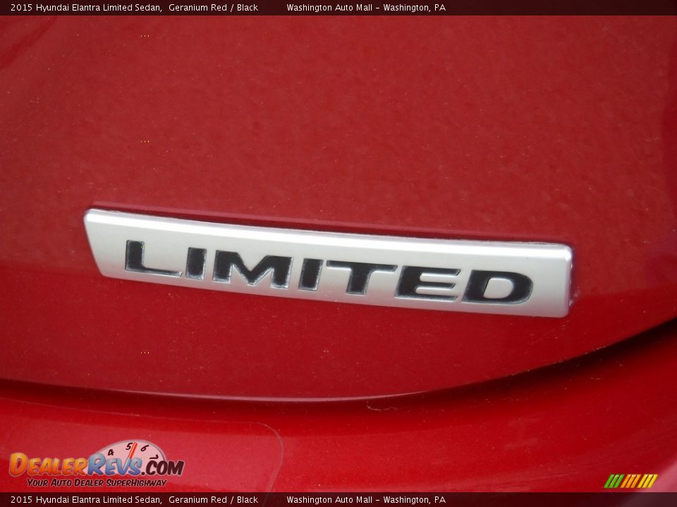 2015 Hyundai Elantra Limited Sedan Geranium Red / Black Photo #10
