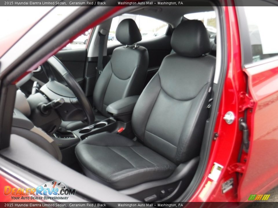 2015 Hyundai Elantra Limited Sedan Geranium Red / Black Photo #12
