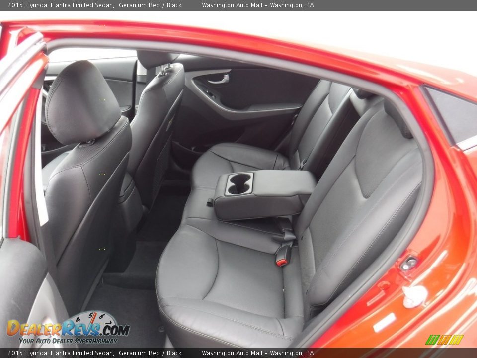 2015 Hyundai Elantra Limited Sedan Geranium Red / Black Photo #24
