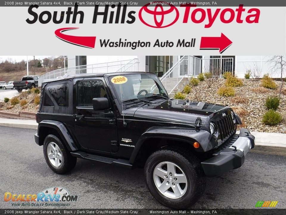 2008 Jeep Wrangler Sahara 4x4 Black / Dark Slate Gray/Medium Slate Gray Photo #1