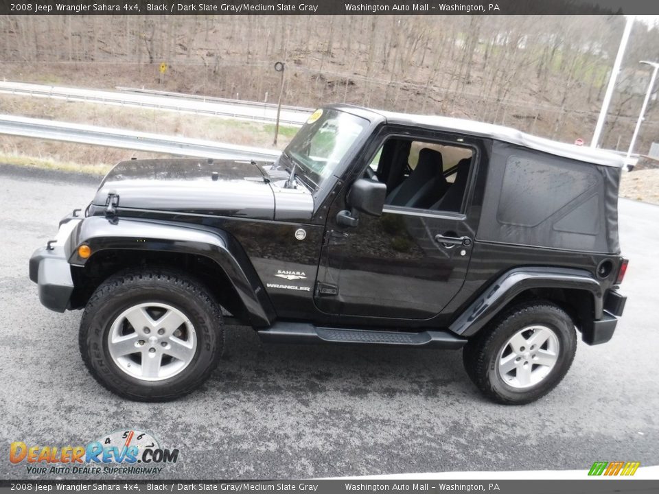 2008 Jeep Wrangler Sahara 4x4 Black / Dark Slate Gray/Medium Slate Gray Photo #7