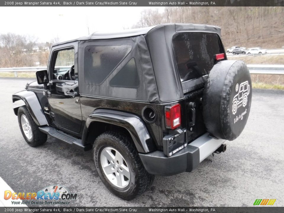 2008 Jeep Wrangler Sahara 4x4 Black / Dark Slate Gray/Medium Slate Gray Photo #8