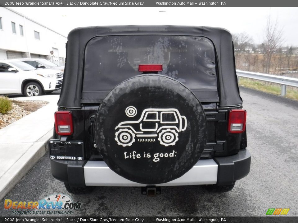 2008 Jeep Wrangler Sahara 4x4 Black / Dark Slate Gray/Medium Slate Gray Photo #9