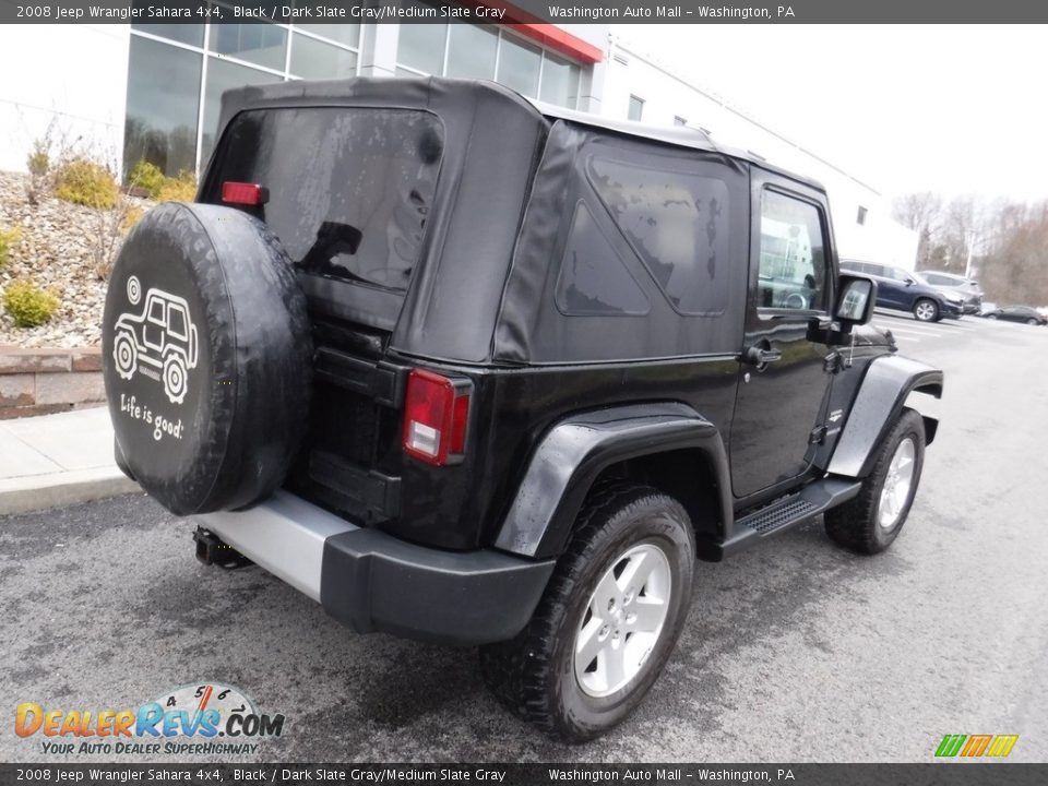 2008 Jeep Wrangler Sahara 4x4 Black / Dark Slate Gray/Medium Slate Gray Photo #10