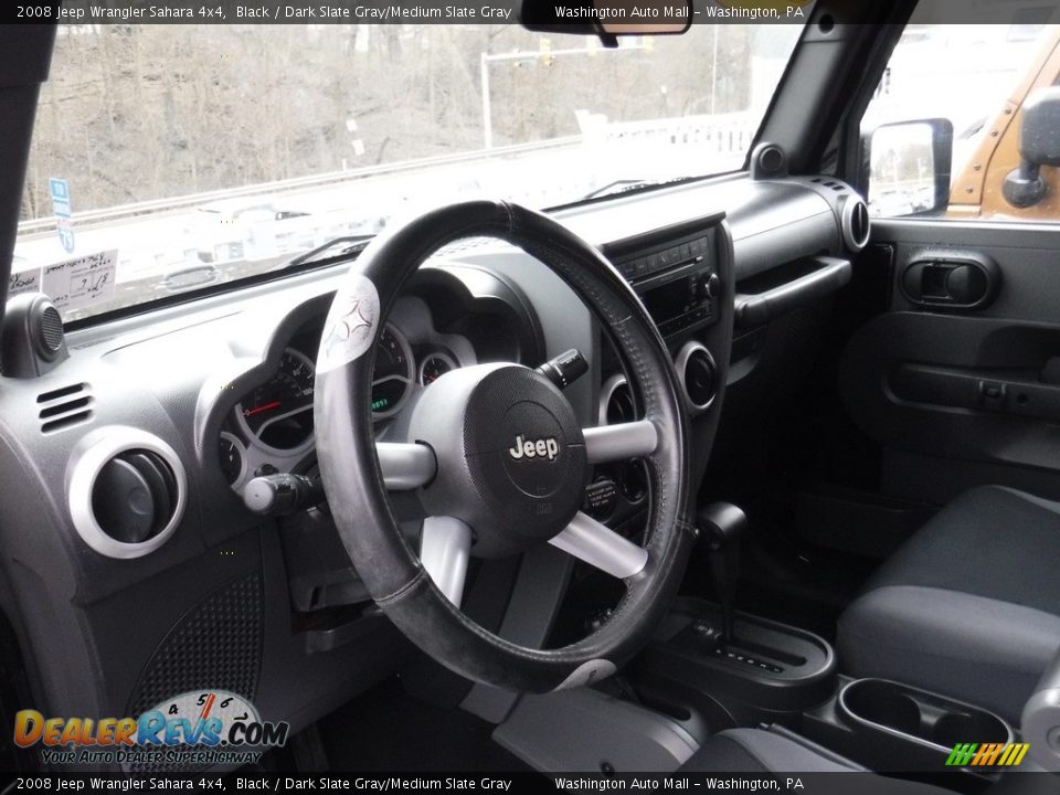 2008 Jeep Wrangler Sahara 4x4 Black / Dark Slate Gray/Medium Slate Gray Photo #11