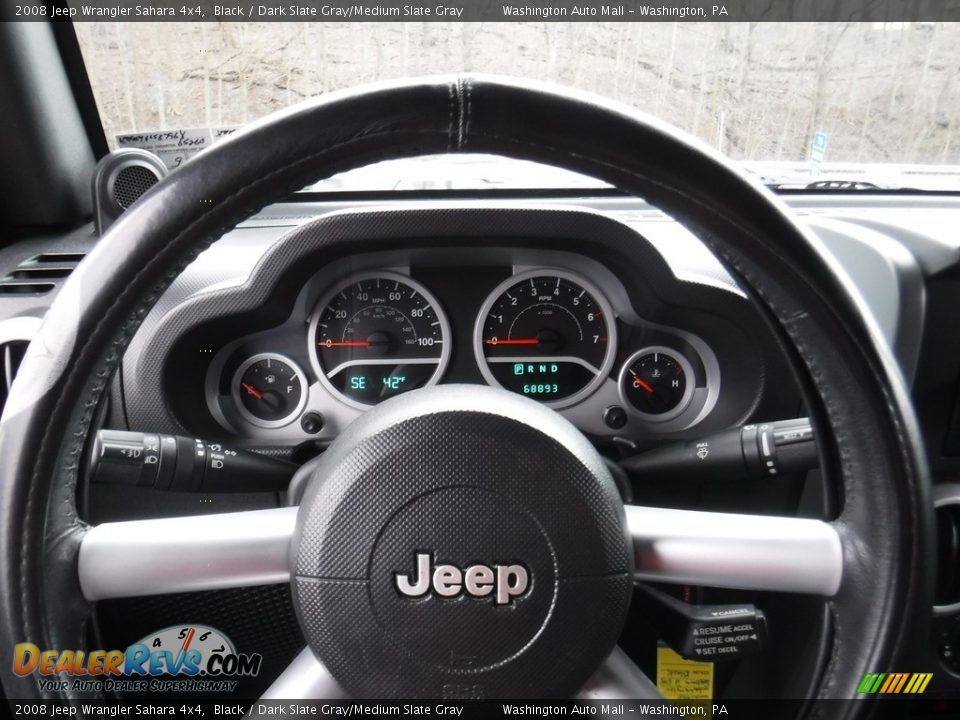 2008 Jeep Wrangler Sahara 4x4 Black / Dark Slate Gray/Medium Slate Gray Photo #19