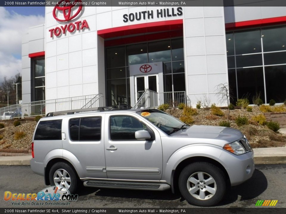 2008 Nissan Pathfinder SE 4x4 Silver Lightning / Graphite Photo #2