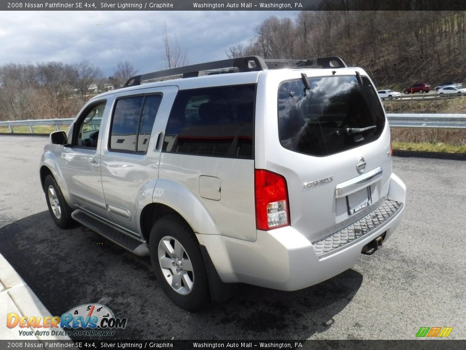 2008 Nissan Pathfinder SE 4x4 Silver Lightning / Graphite Photo #8