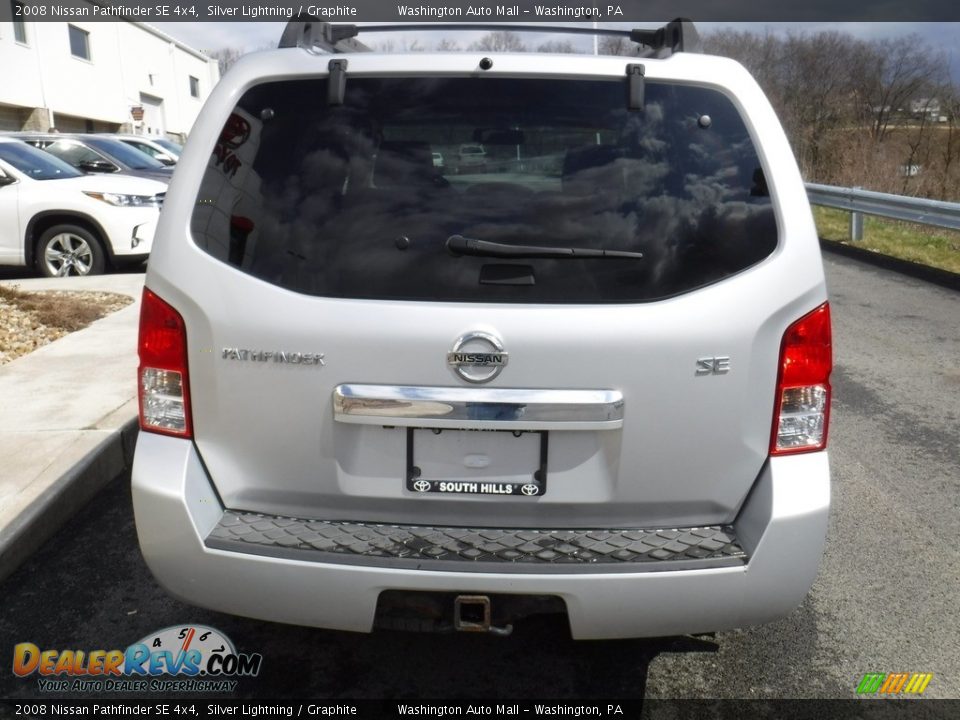 2008 Nissan Pathfinder SE 4x4 Silver Lightning / Graphite Photo #9