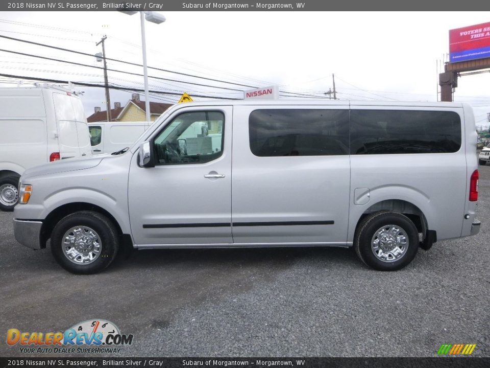 2018 Nissan NV SL Passenger Brilliant Silver / Gray Photo #7