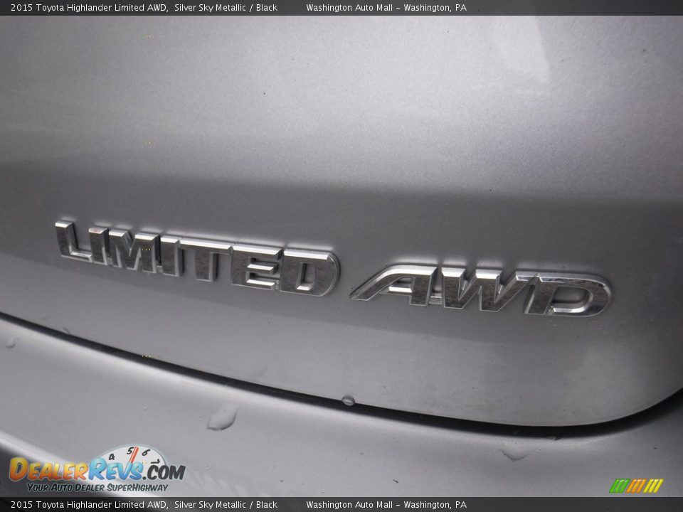 2015 Toyota Highlander Limited AWD Silver Sky Metallic / Black Photo #10