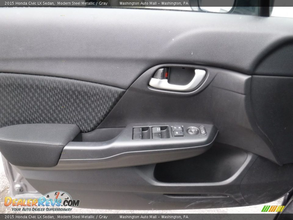 2015 Honda Civic LX Sedan Modern Steel Metallic / Gray Photo #14