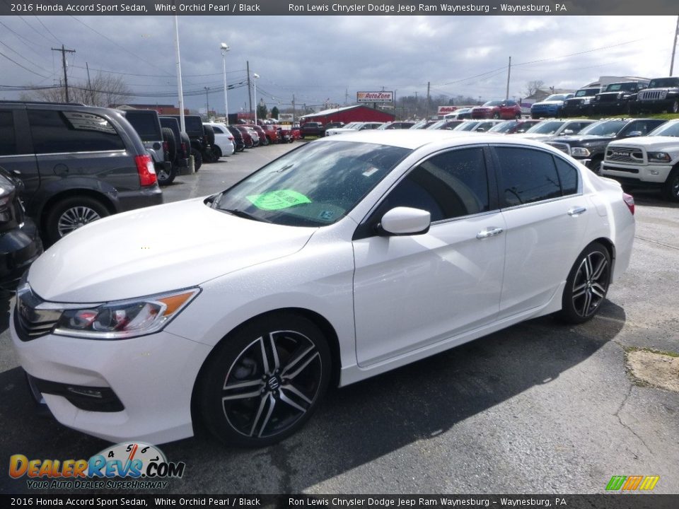 2016 Honda Accord Sport Sedan White Orchid Pearl / Black Photo #1