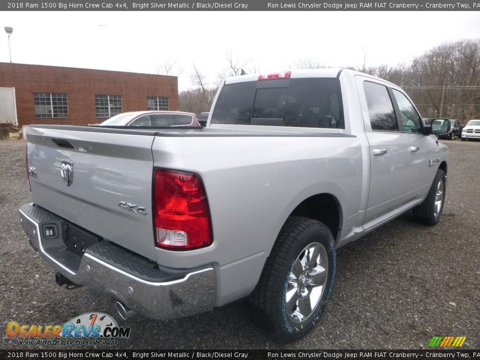 2018 Ram 1500 Big Horn Crew Cab 4x4 Bright Silver Metallic / Black/Diesel Gray Photo #5