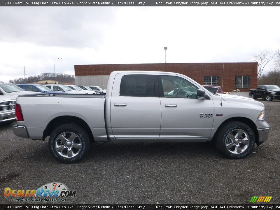 2018 Ram 1500 Big Horn Crew Cab 4x4 Bright Silver Metallic / Black/Diesel Gray Photo #6