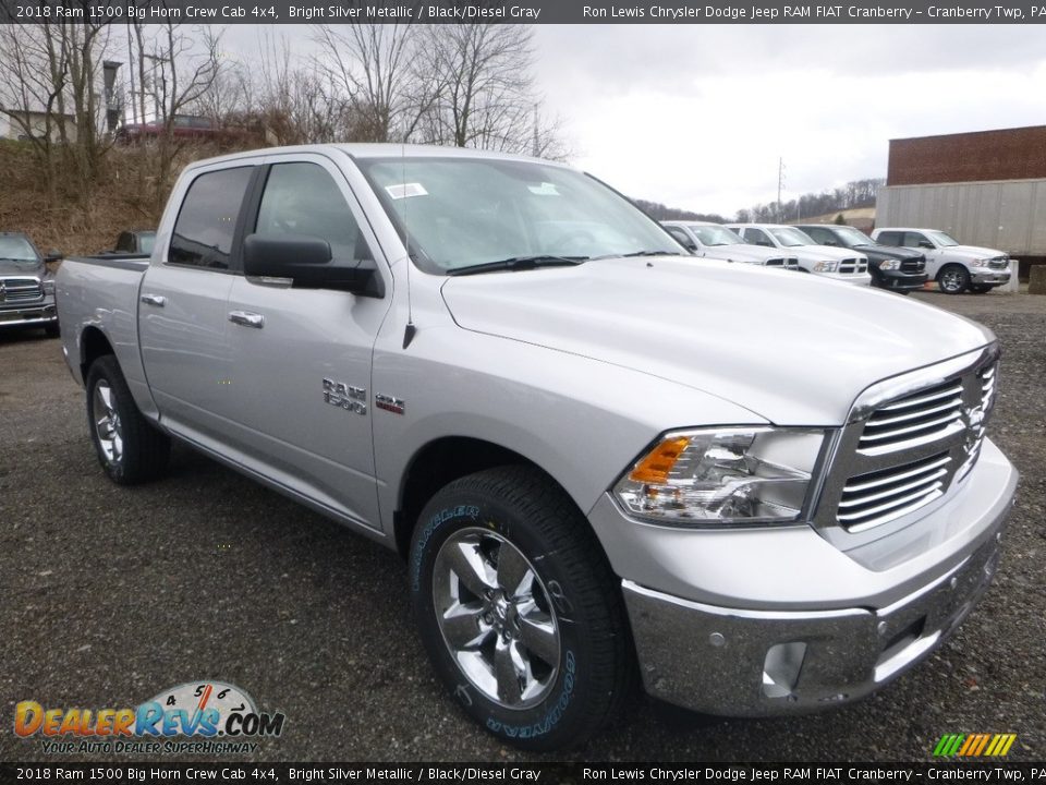 2018 Ram 1500 Big Horn Crew Cab 4x4 Bright Silver Metallic / Black/Diesel Gray Photo #7