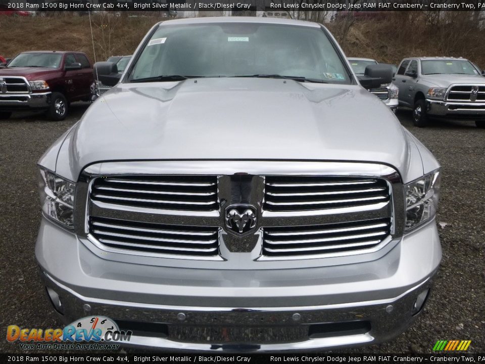 2018 Ram 1500 Big Horn Crew Cab 4x4 Bright Silver Metallic / Black/Diesel Gray Photo #8