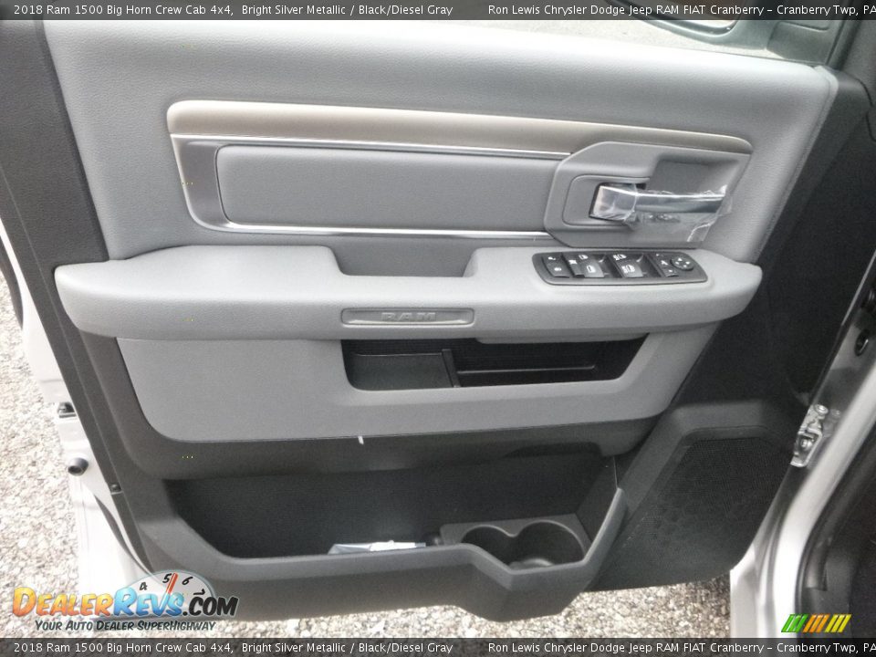 2018 Ram 1500 Big Horn Crew Cab 4x4 Bright Silver Metallic / Black/Diesel Gray Photo #14
