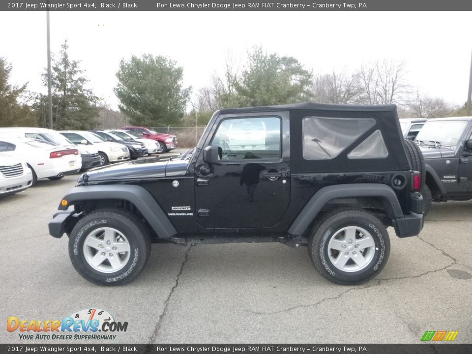 2017 Jeep Wrangler Sport 4x4 Black / Black Photo #2