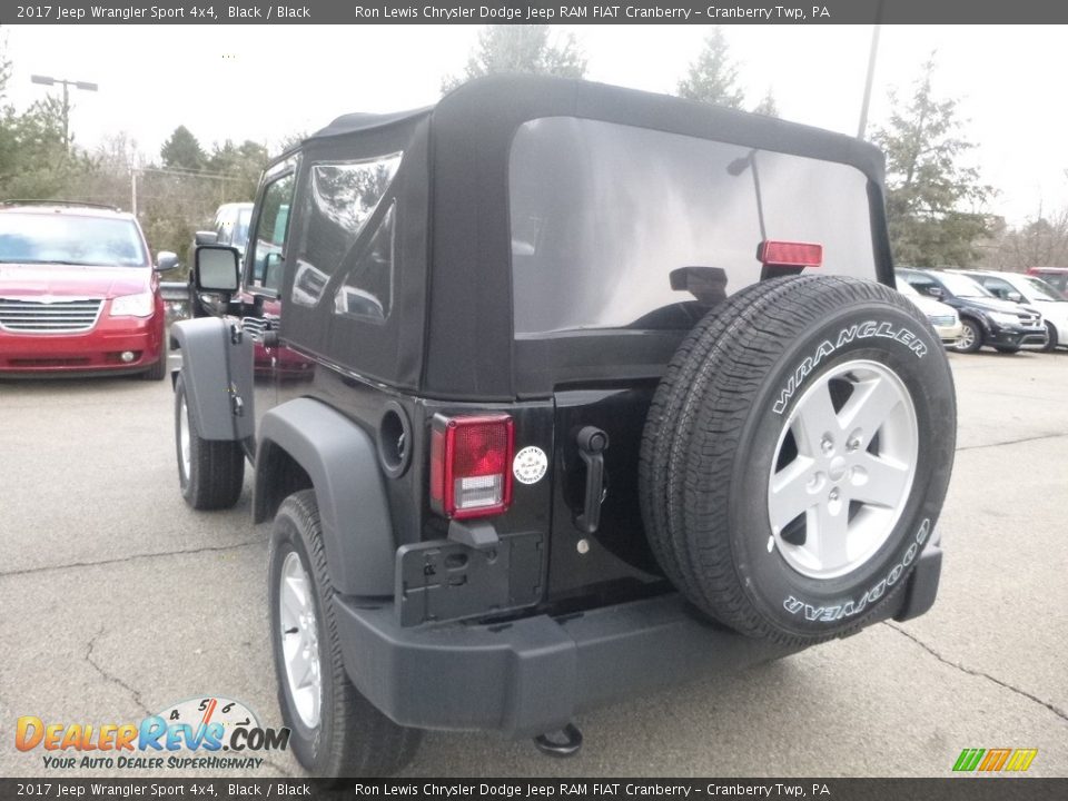 2017 Jeep Wrangler Sport 4x4 Black / Black Photo #3