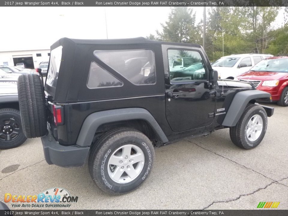 2017 Jeep Wrangler Sport 4x4 Black / Black Photo #5