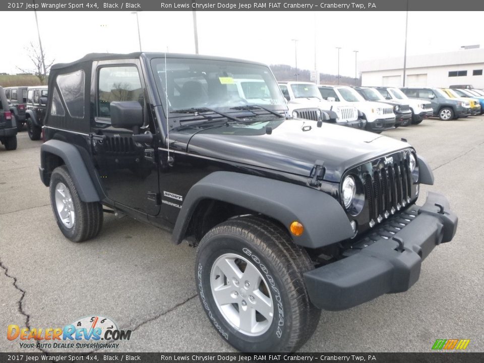 2017 Jeep Wrangler Sport 4x4 Black / Black Photo #7
