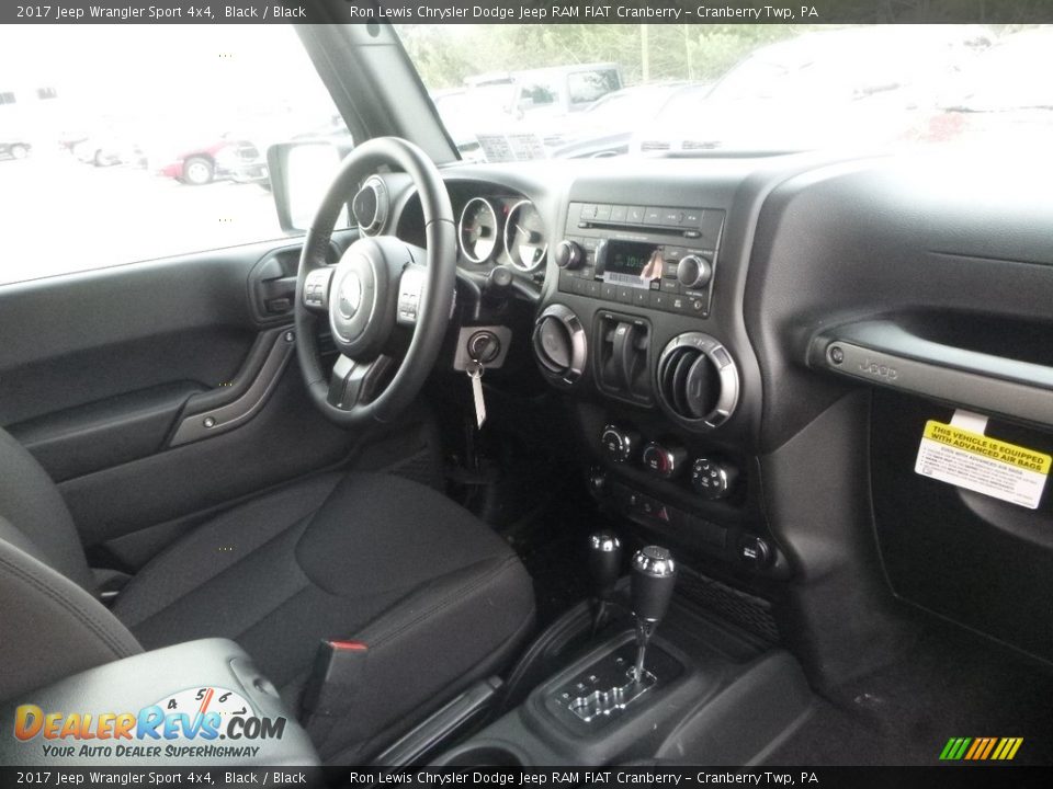 2017 Jeep Wrangler Sport 4x4 Black / Black Photo #11