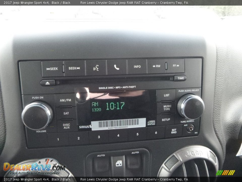 2017 Jeep Wrangler Sport 4x4 Black / Black Photo #17