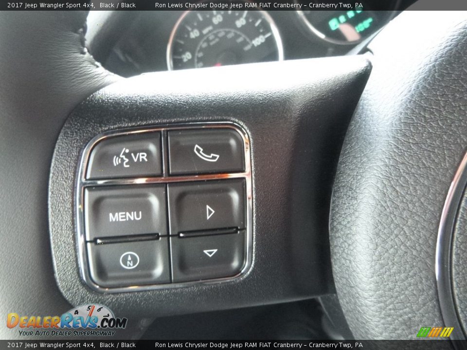 2017 Jeep Wrangler Sport 4x4 Black / Black Photo #19
